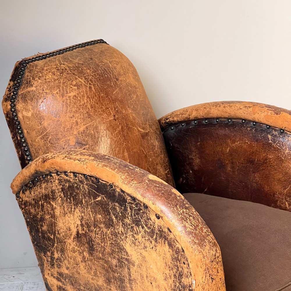 Antique Leather Club Chair View IV