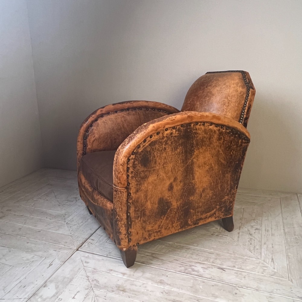 Antique Leather Club Chair View VII