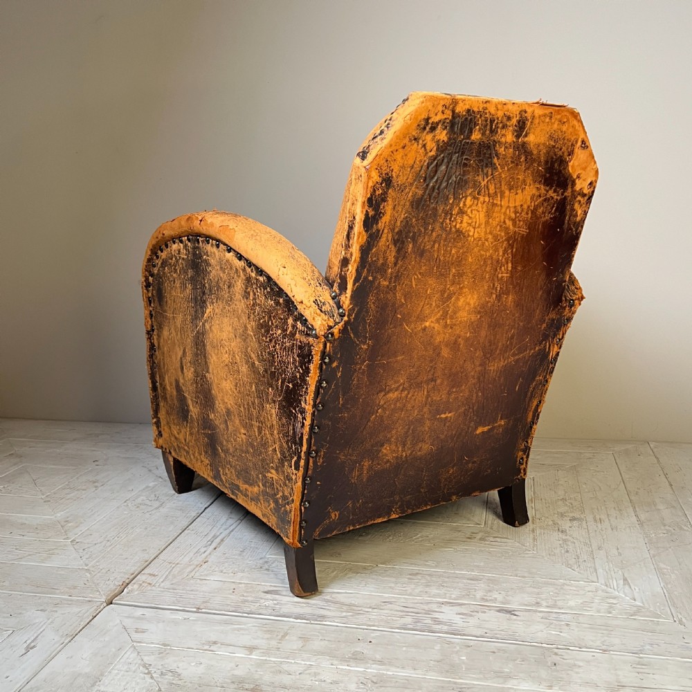 Antique Leather Club Chair View VIII