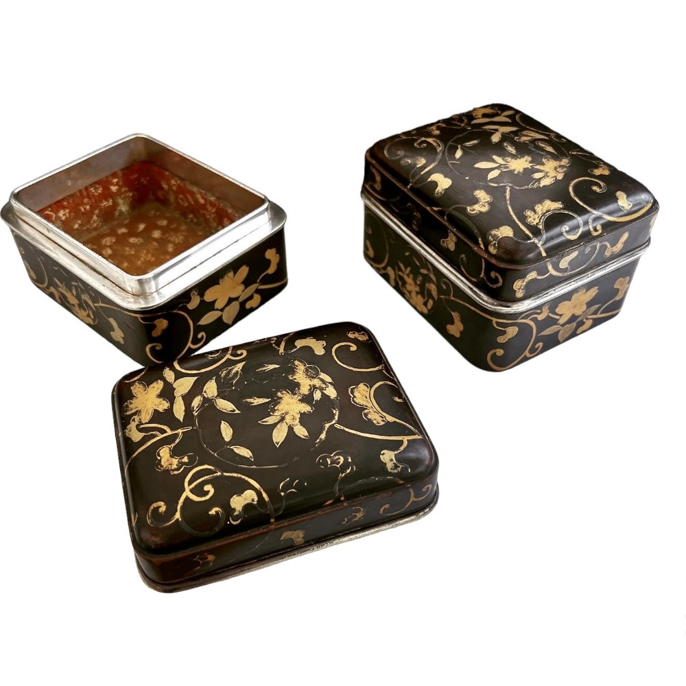 A Pair Of Antique Japanese Meiji Period Kobako Boxes