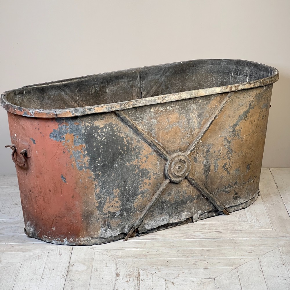 A C19th French Zinc Bath Planter View V