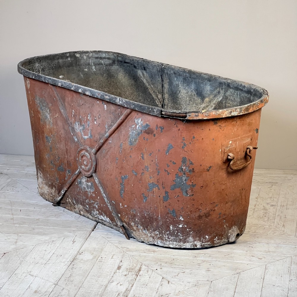 A C19th French Zinc Bath Planter View VI