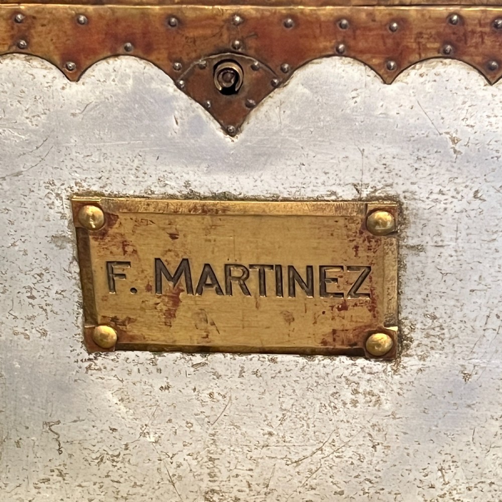 Unique Vintage Handcrafted Metal Trunk Tuck Box View III