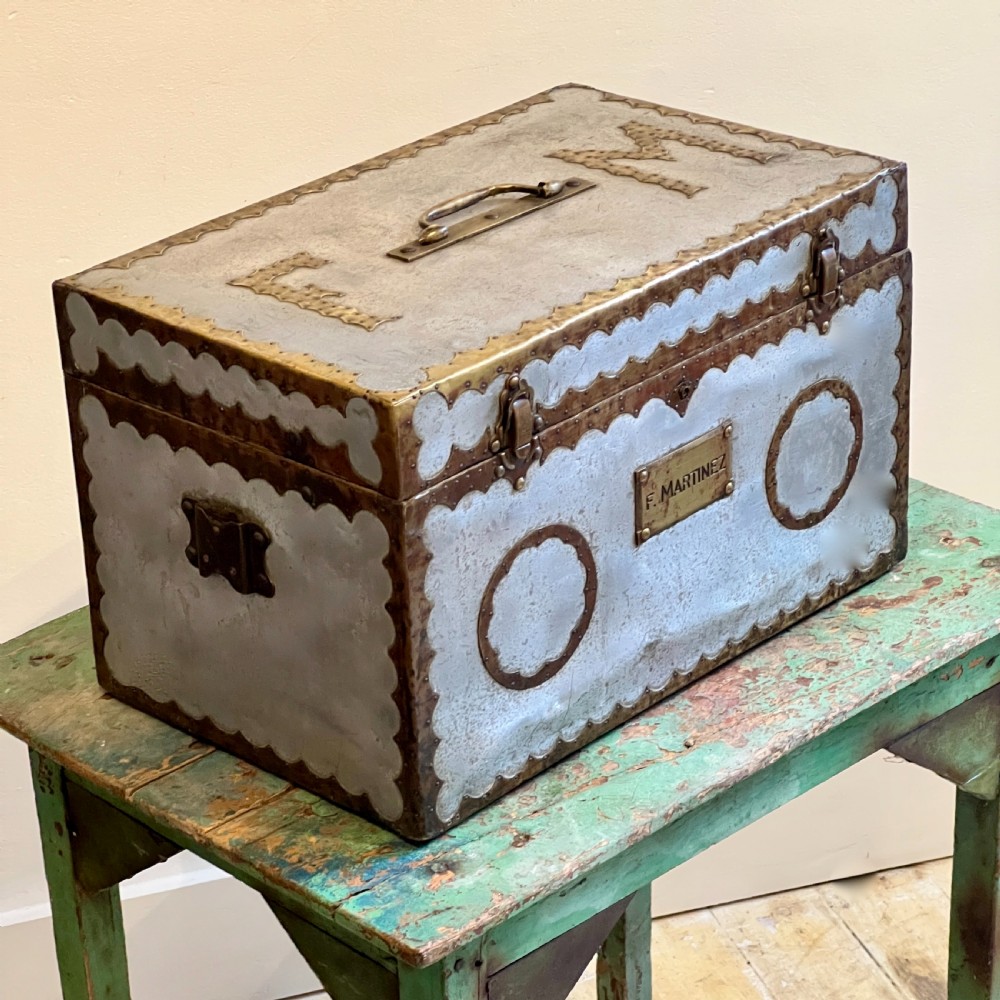 Unique Vintage Handcrafted Metal Trunk Tuck Box View VII