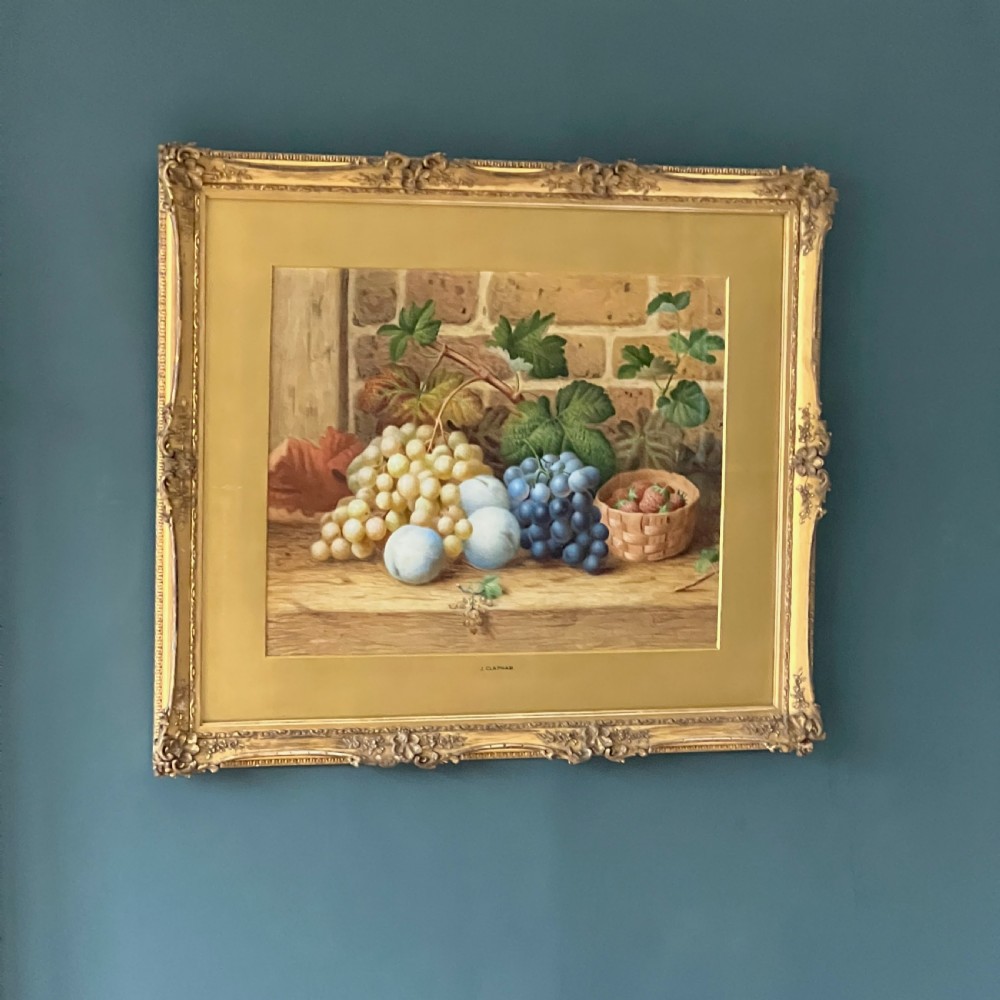 Victorian Still Life Watercolour Painting by James T Clapham