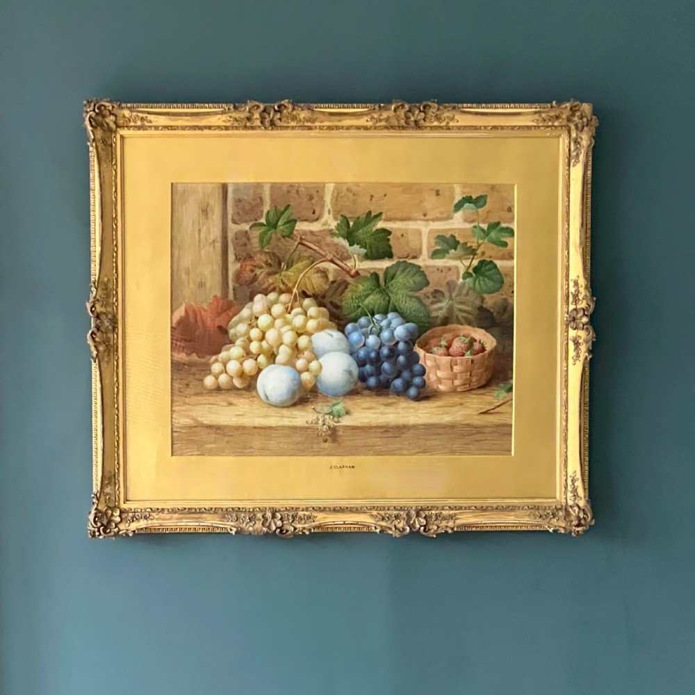 Victorian Still Life Watercolour Painting by James T Clapham View II