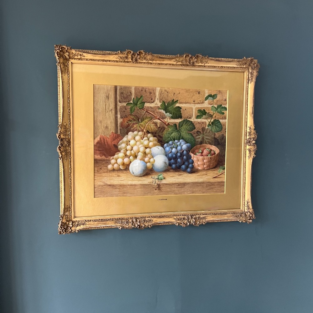 Victorian Still Life Watercolour Painting by James T Clapham View V