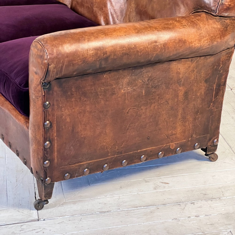 An English Country House Leather Sofa Circa 1910 View IV