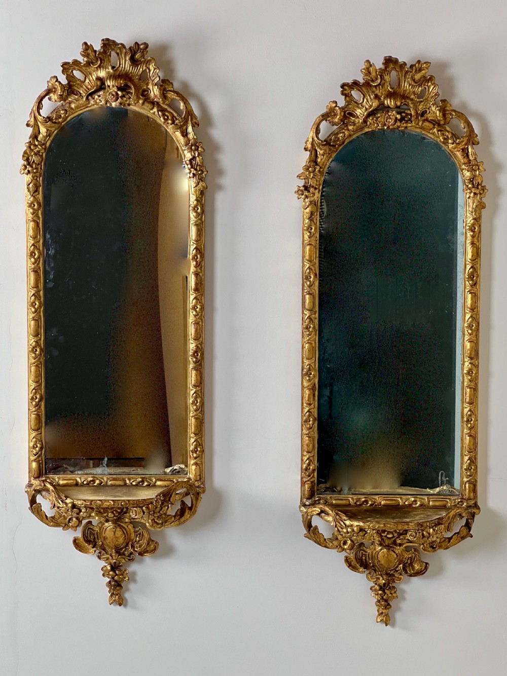 A Pair Of  C19th Gilt Framed Bracket Mirrors View VII