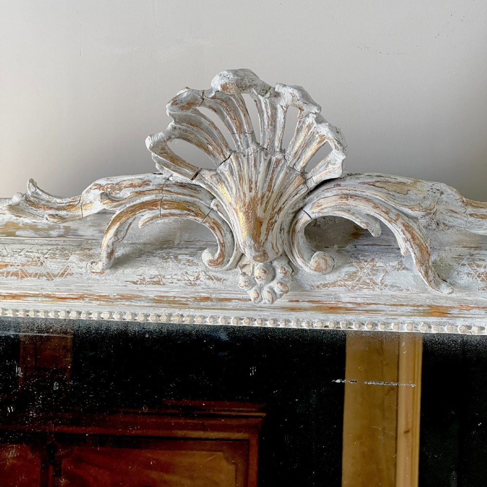 Large French Gilt And Painted Overmantel Mirror View II