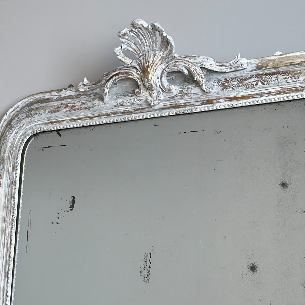 Large French Gilt And Painted Overmantel Mirror View III
