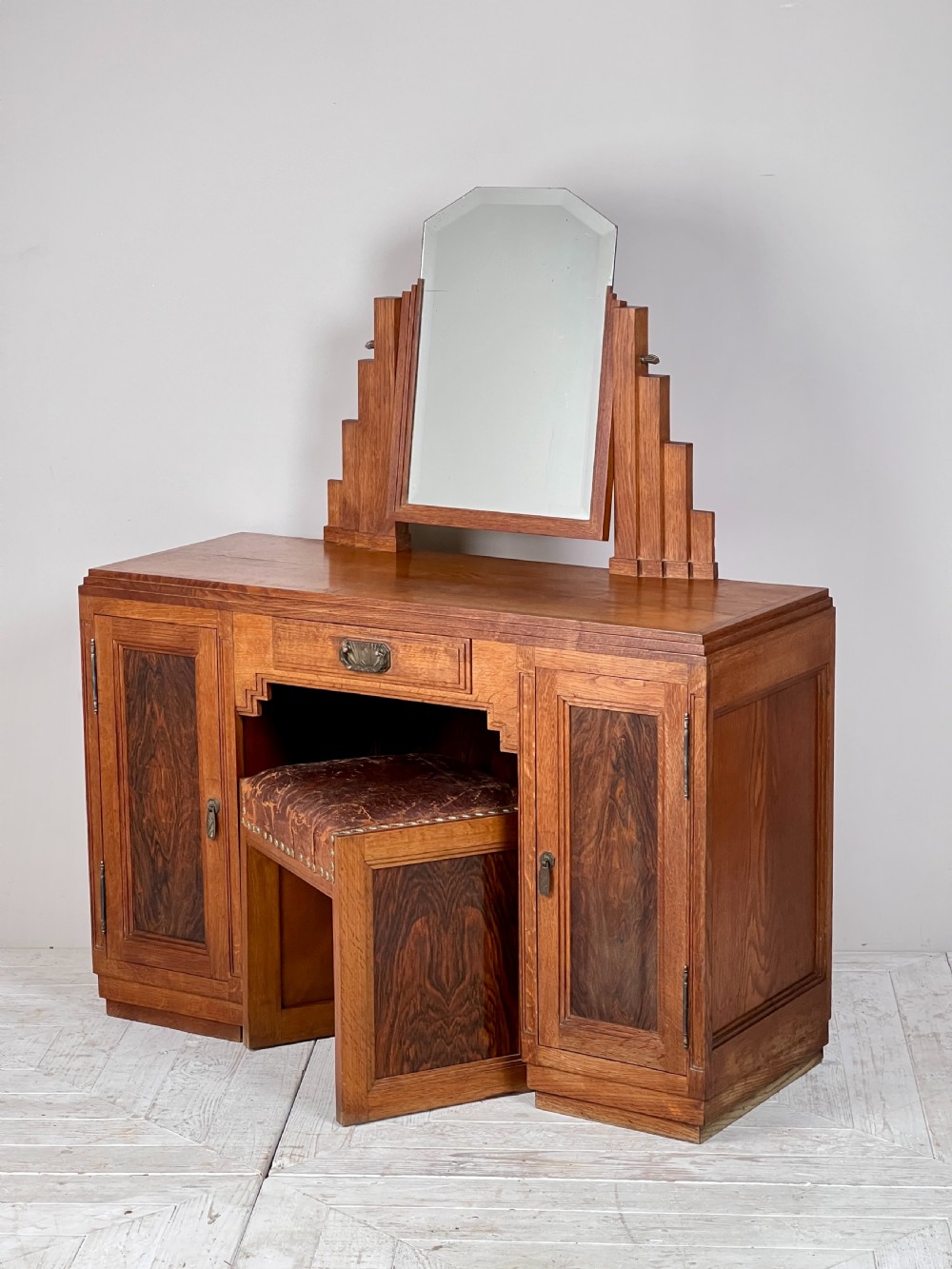 French Art Deco Dressing Table And Stool