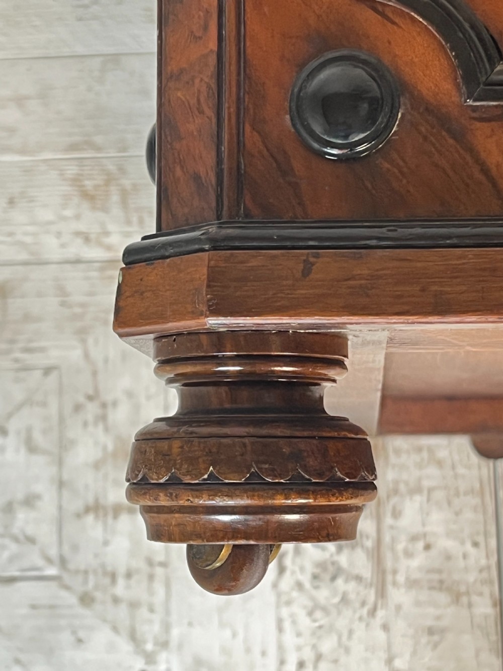 A Victorian Burr Walnut And Ebonised Ottoman View VI