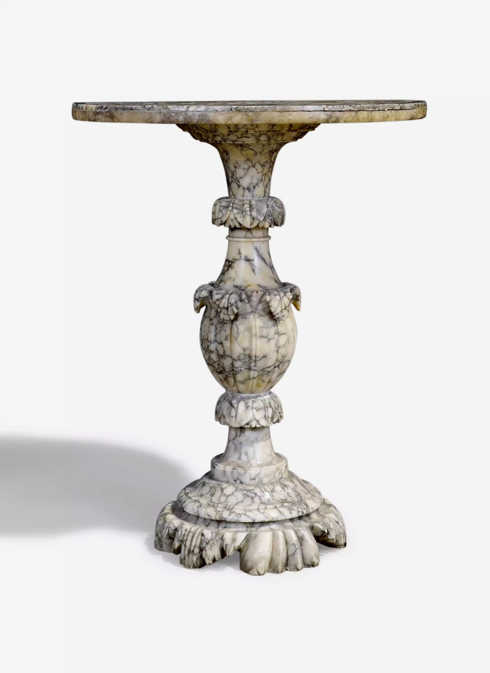 An Italian Antique Alabaster Games Or Wine Table View II
