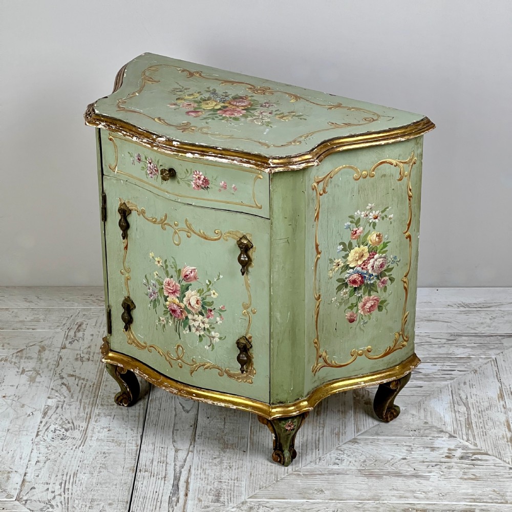 A Pair Of C19th Venetian Hand Painted Bedside Cabinets  View IV