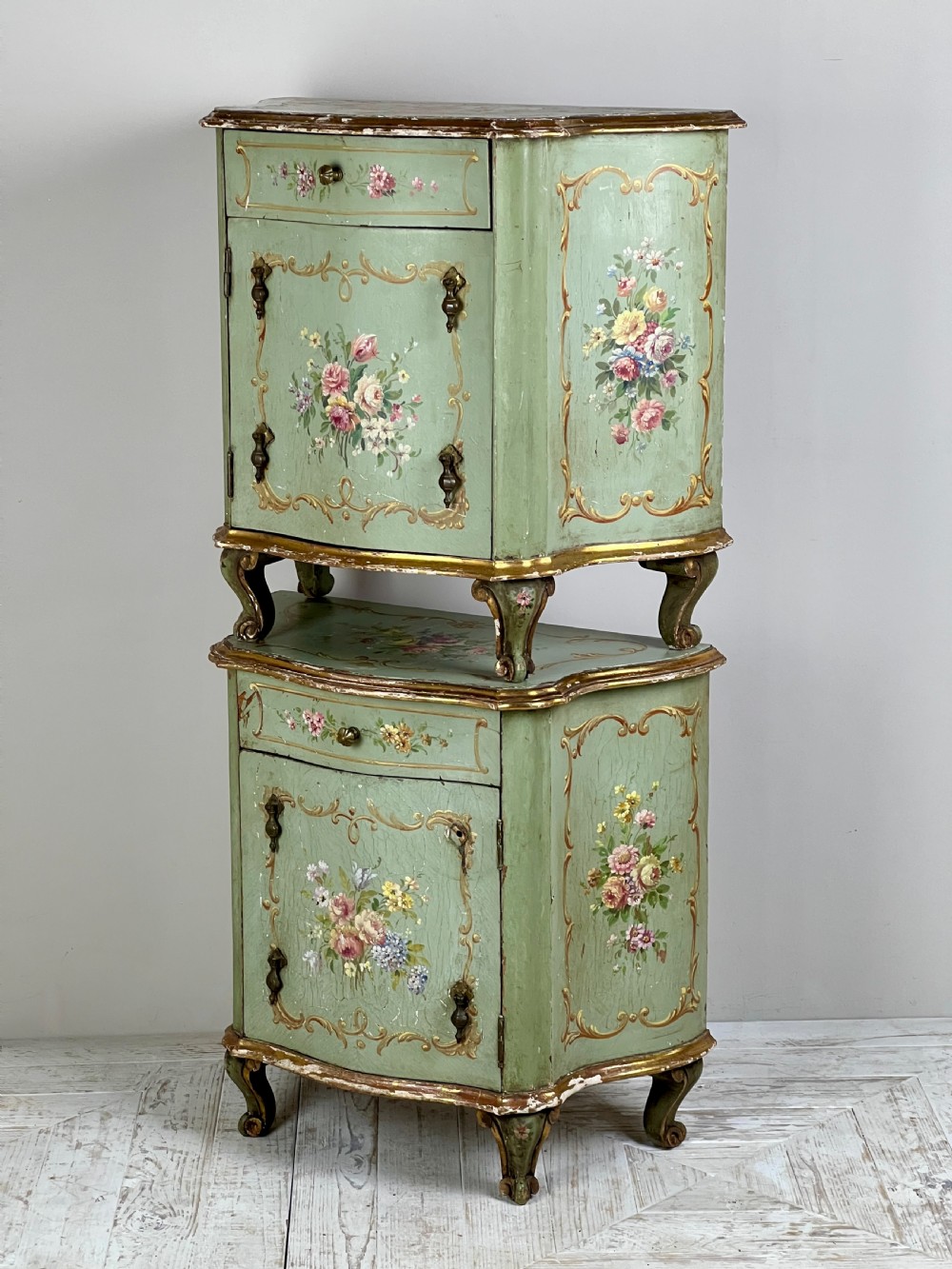 A Pair Of C19th Venetian Hand Painted Bedside Cabinets  View IX