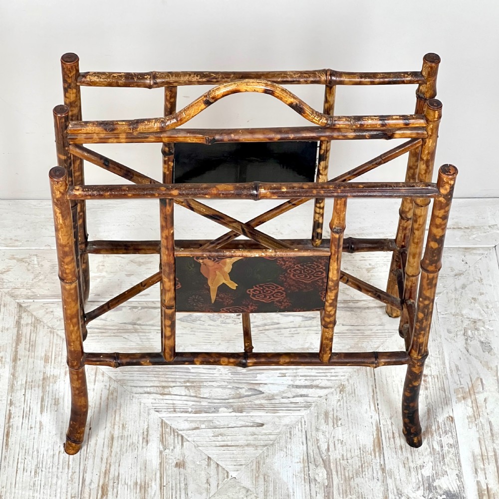Antique Chinoiserie Bamboo Magazine Rack View IV