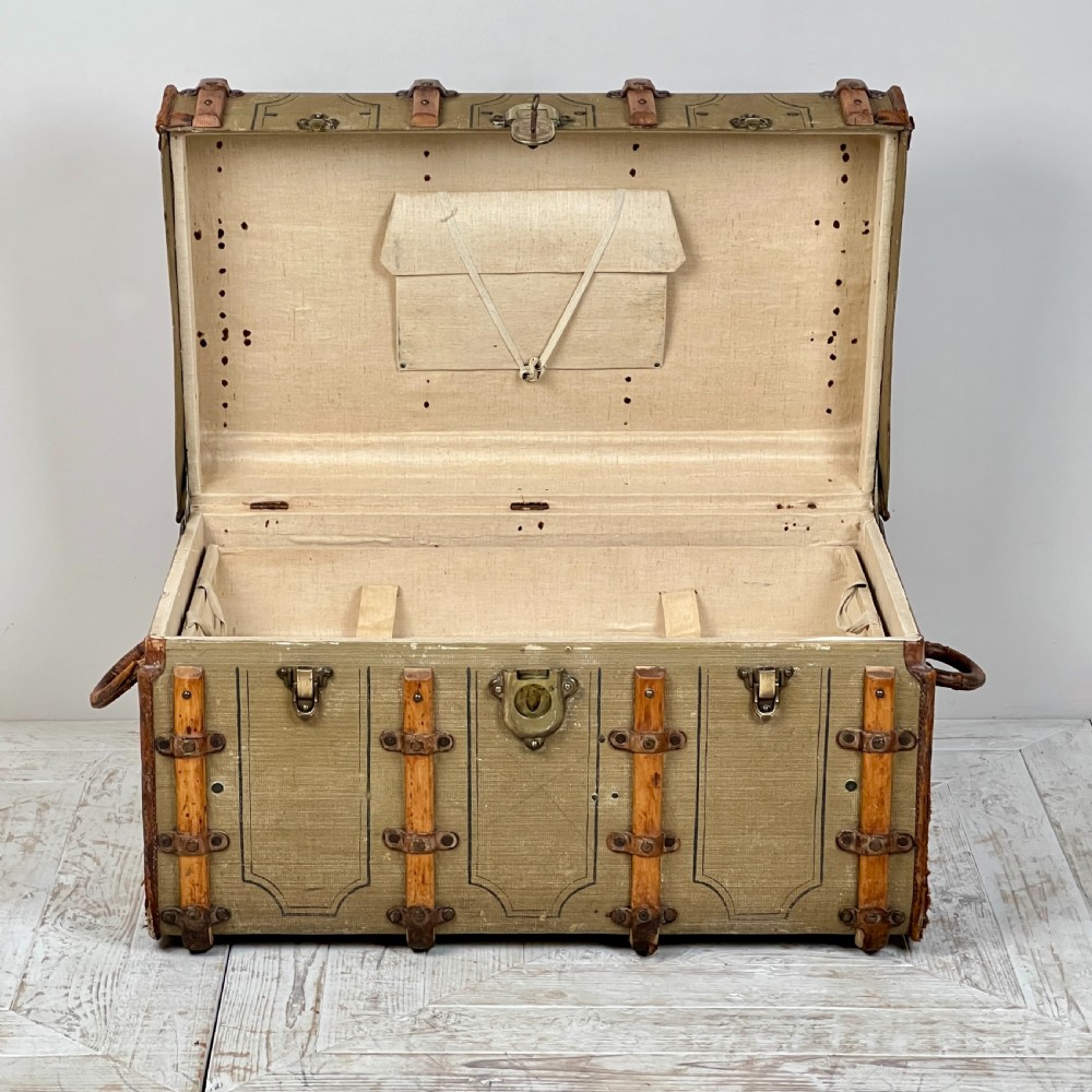 Vintage French Travel Trunk By Au Touriste Paris View V