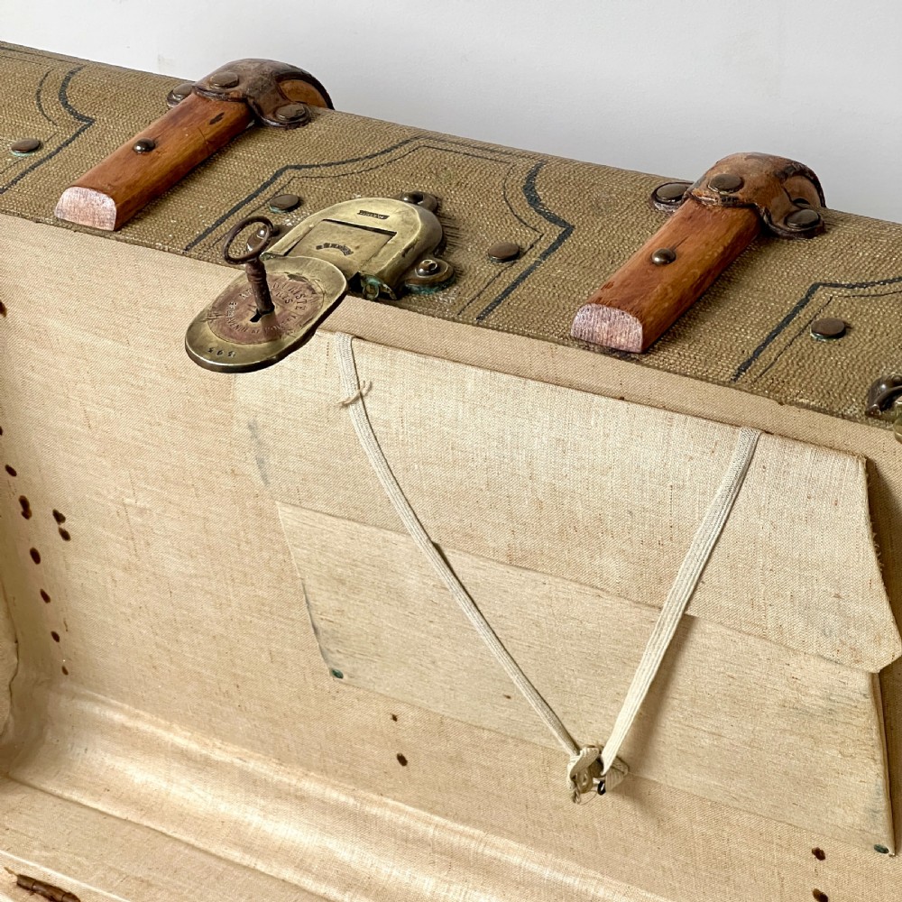 Vintage French Travel Trunk By Au Touriste Paris View VI