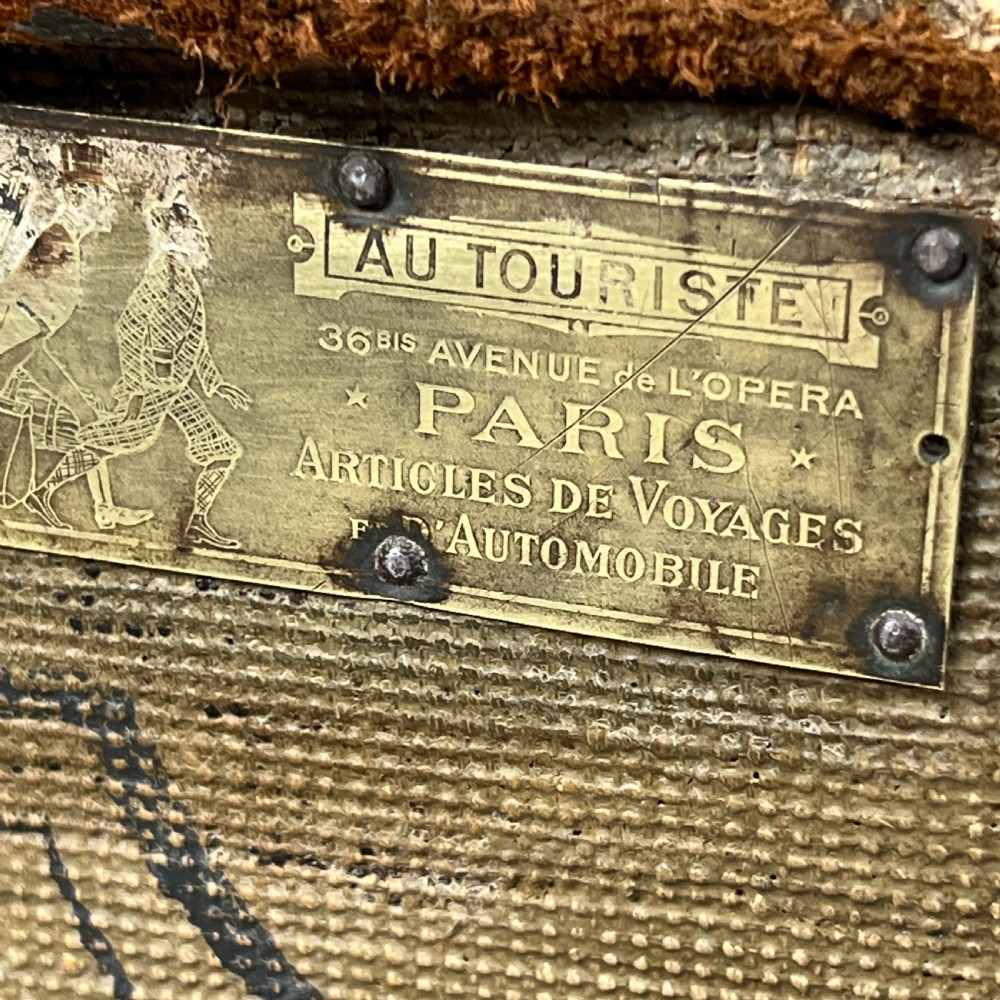 Vintage French Travel Trunk By Au Touriste Paris View VIII