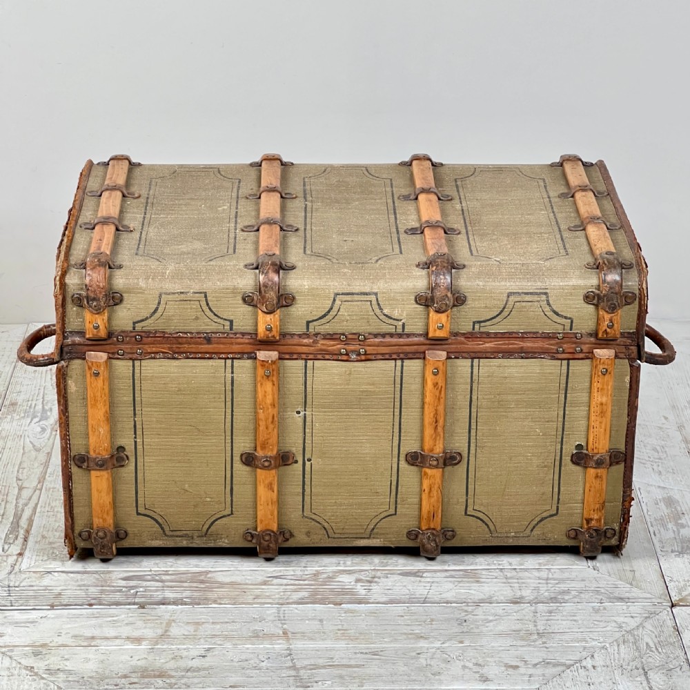 Vintage French Travel Trunk By Au Touriste Paris View IX