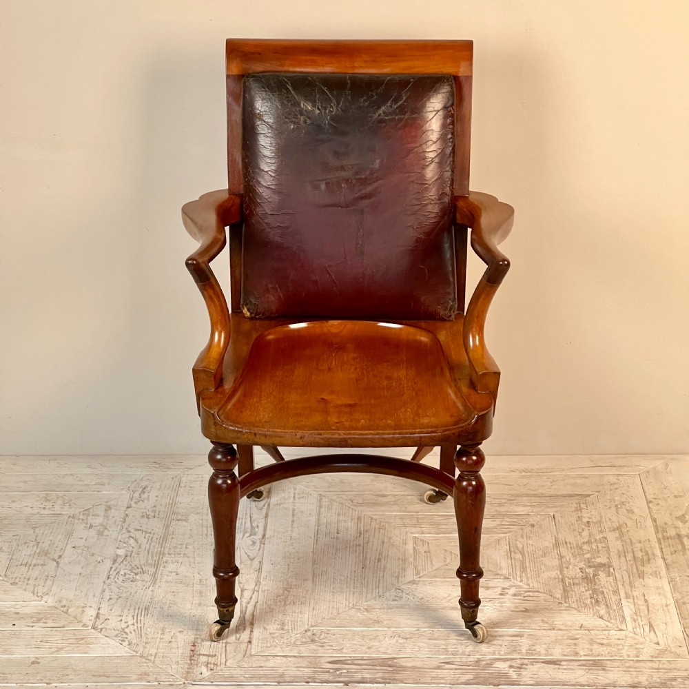 C19th Mahogany Library Or Desk Chair By Heal's Of London View II