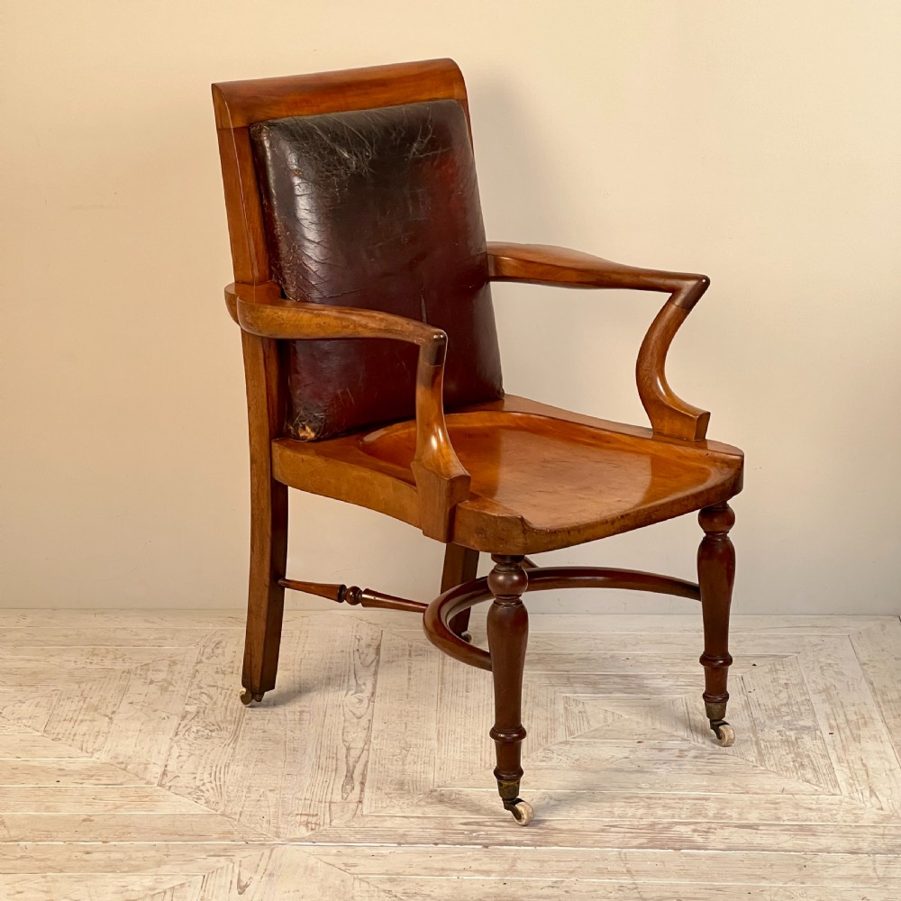 C19th Mahogany Library Or Desk Chair By Heal's Of London View IV