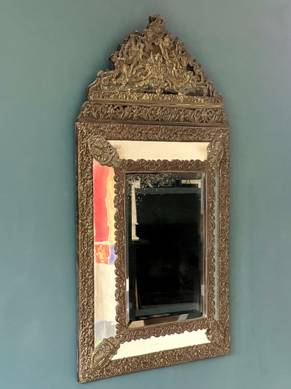 A C19th Continental Repousse Marginal Wall Mirror View II