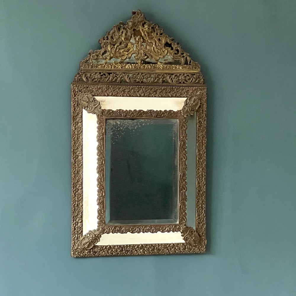 A C19th Continental Repousse Marginal Wall Mirror View VIII