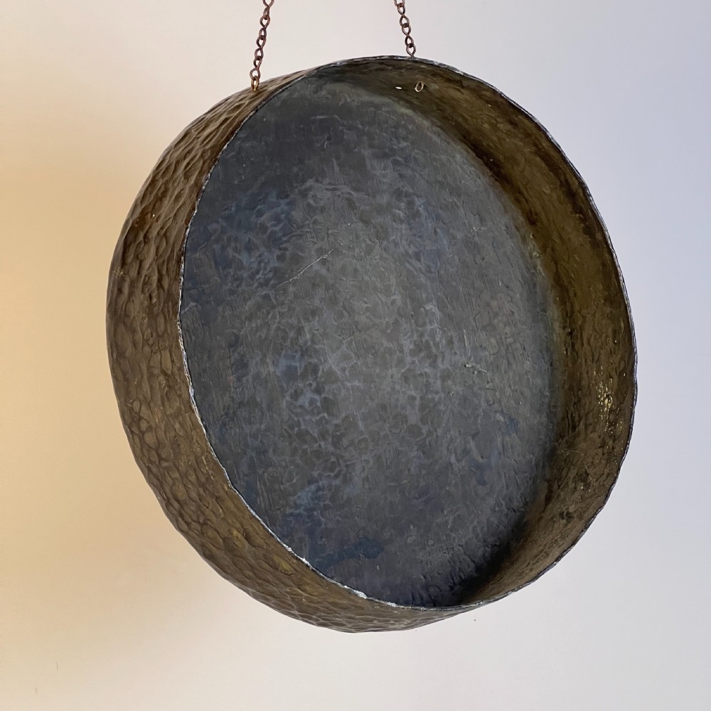 Large Hammered Bronze Gong And Beater View III