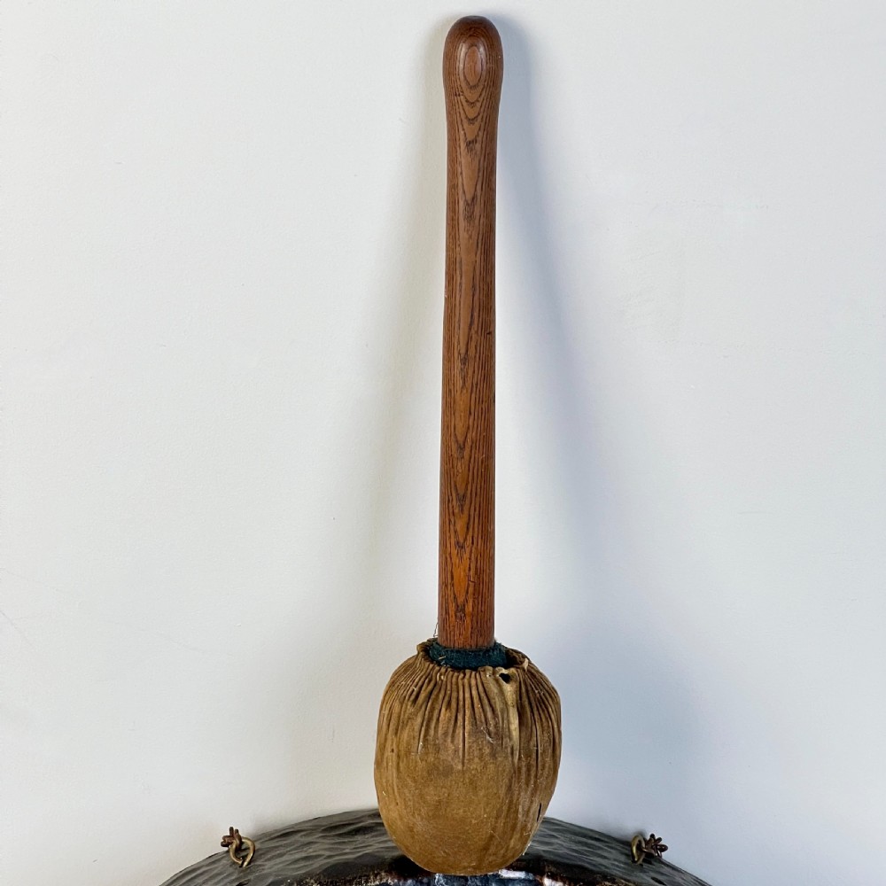 Large Hammered Bronze Gong And Beater View VI