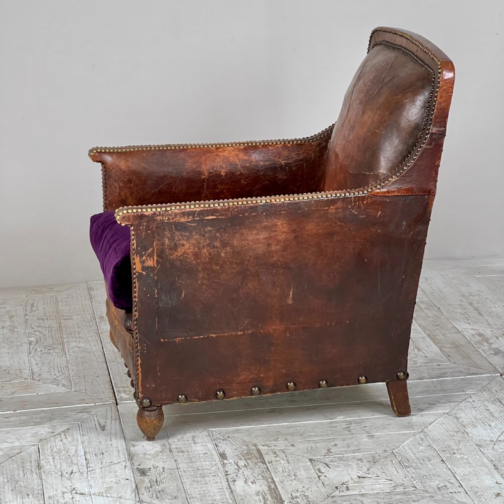 Antique Leather Club Chair View III