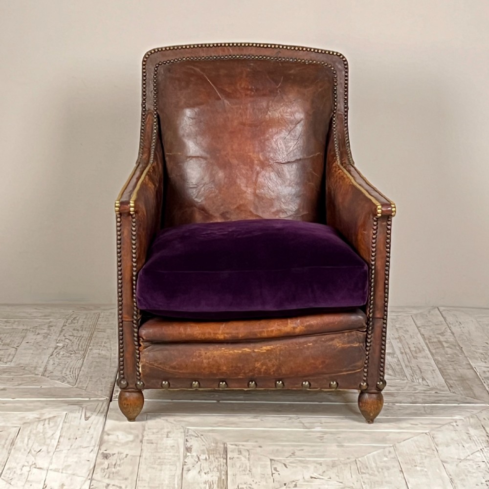 Antique Leather Club Chair View II