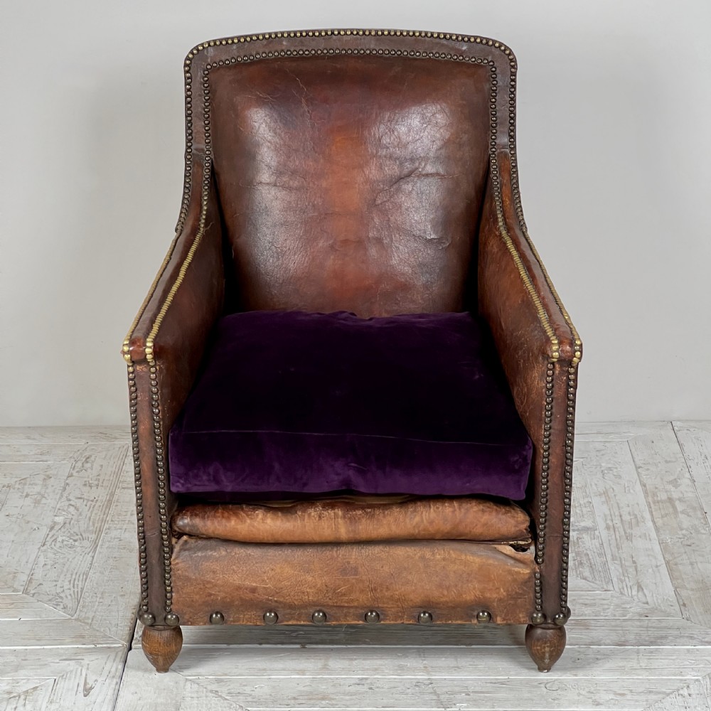 Antique Leather Club Chair View III