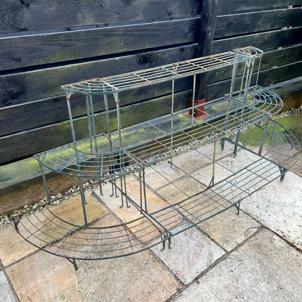 Large Vintage French Painted Iron Plant Stand
