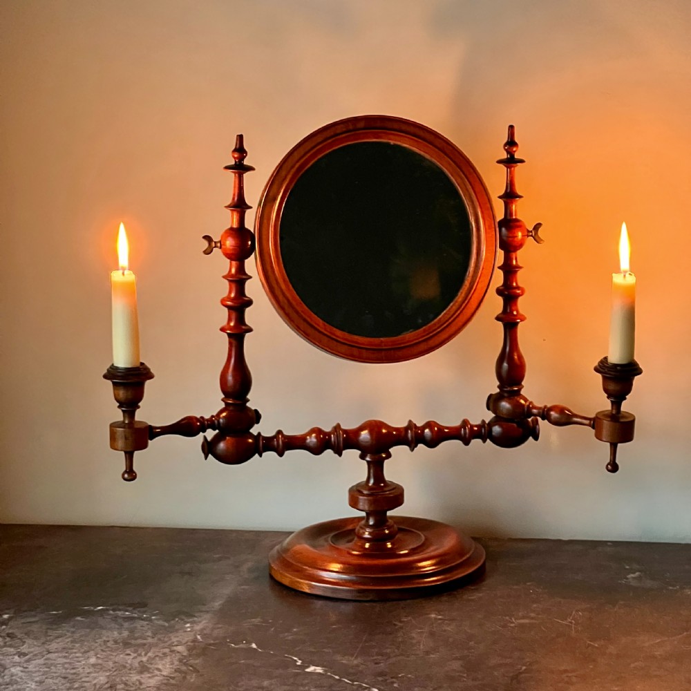 Victorian Turned Walnut Dressing Mirror View II