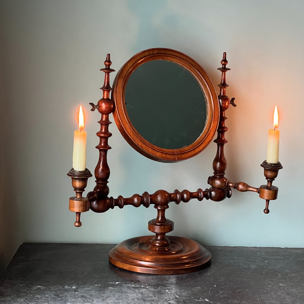 Victorian Turned Walnut Dressing Mirror View III