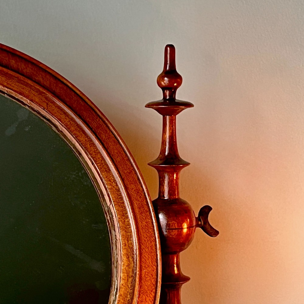 Victorian Turned Walnut Dressing Mirror View IV