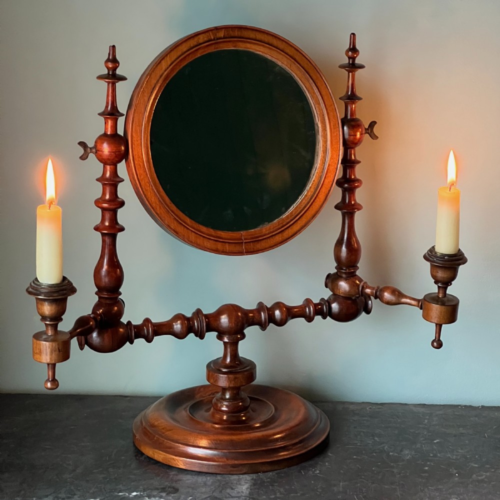 Victorian Turned Walnut Dressing Mirror View V