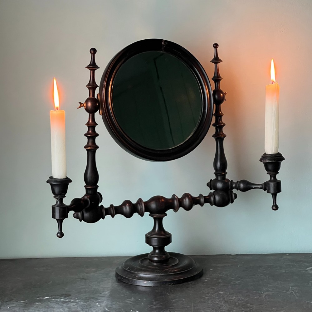 Victorian Turned Ebonised Dressing Mirror View II
