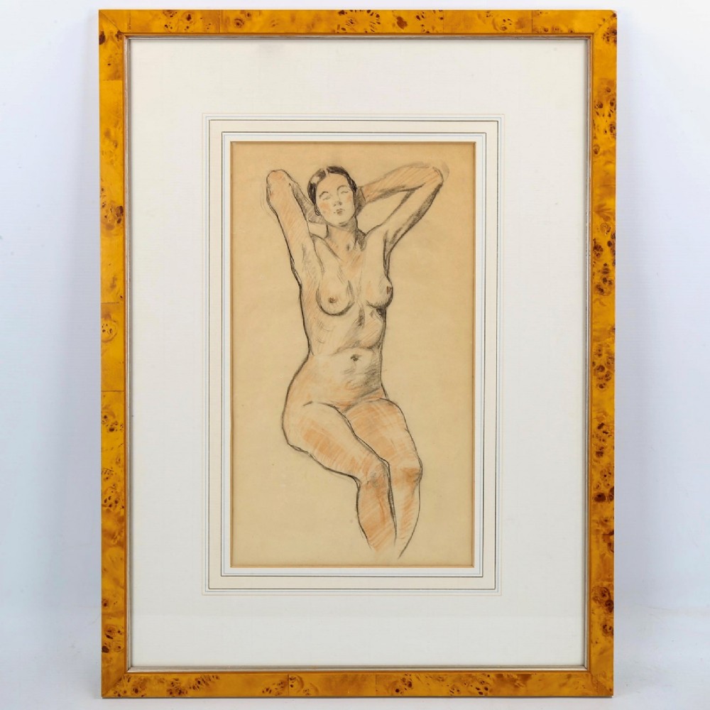 Nude Life Study Pastel By Alfred Edward Jackson