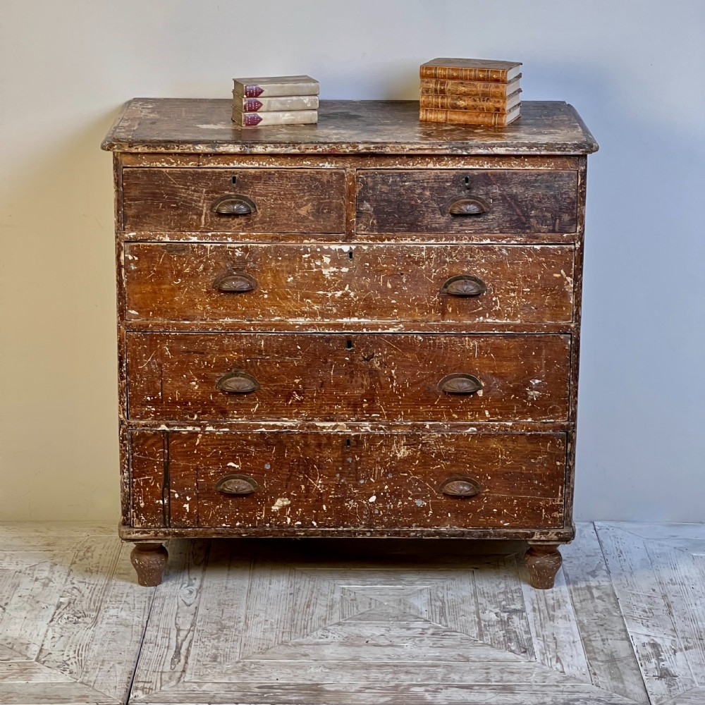 A Victorian Scumble Glazed Chest Of  Drawers View II