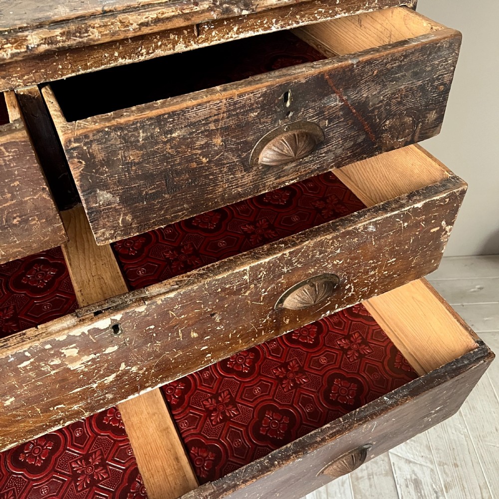 A Victorian Scumble Glazed Chest Of  Drawers View III
