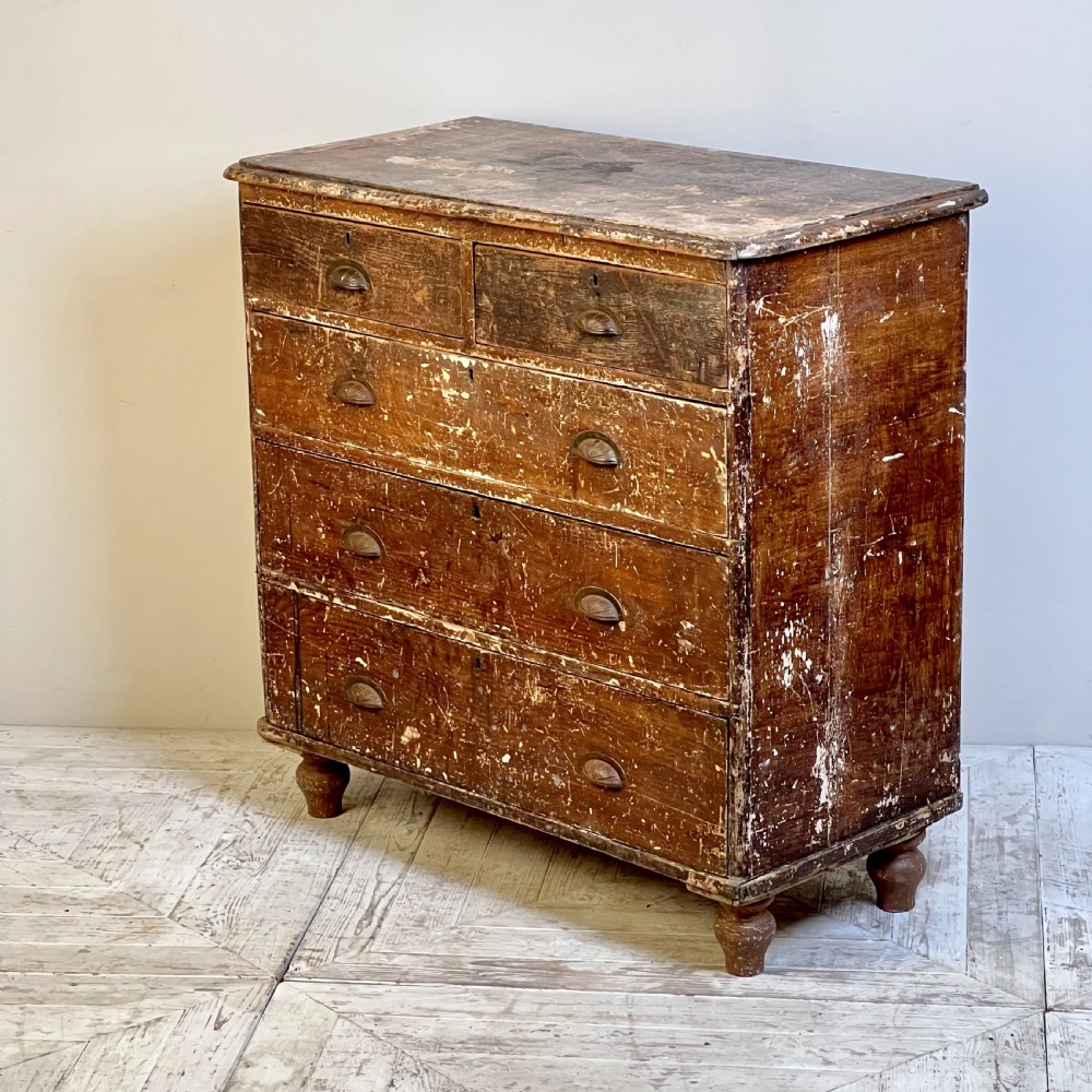 A Victorian Scumble Glazed Chest Of  Drawers View V