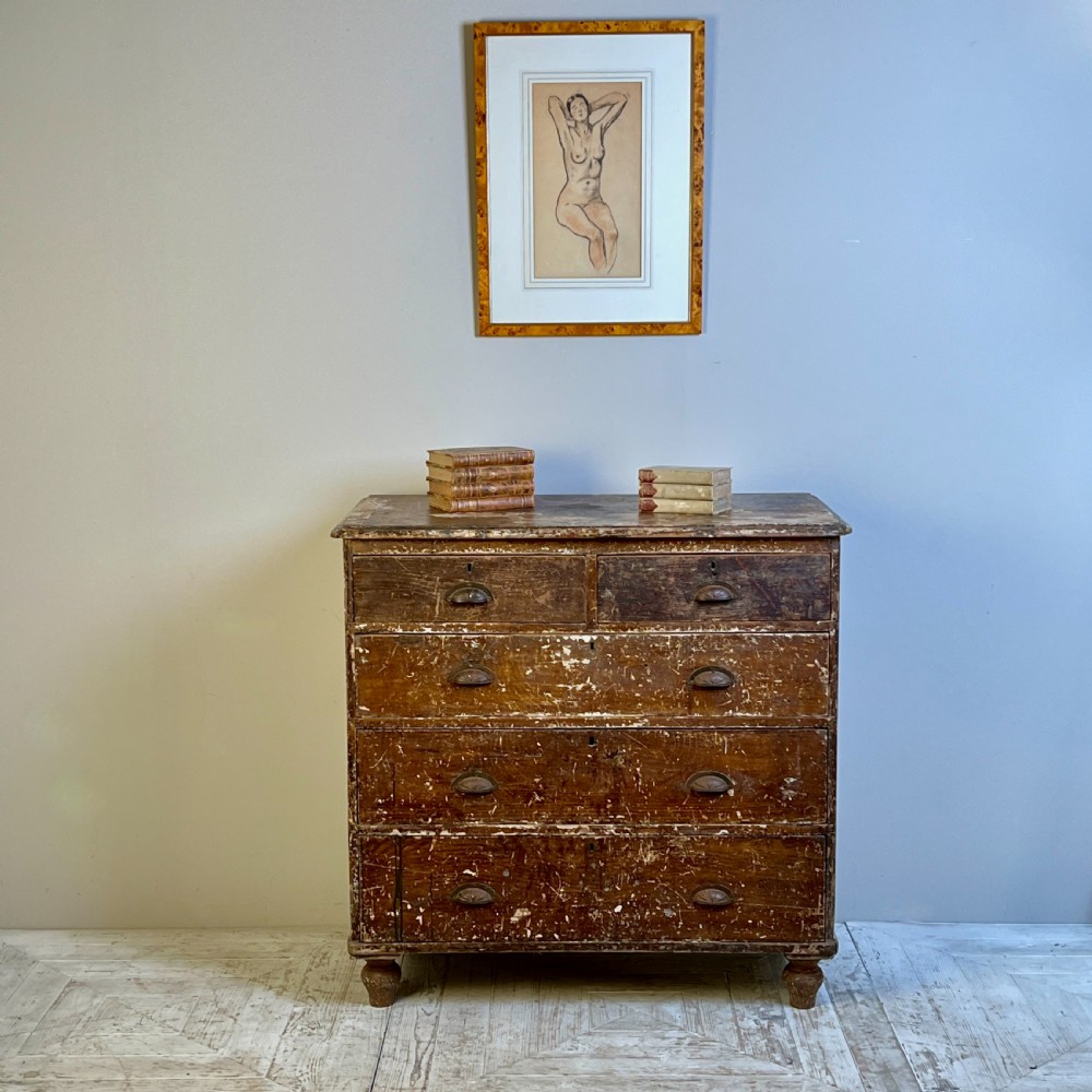 A Victorian Scumble Glazed Chest Of  Drawers View VII