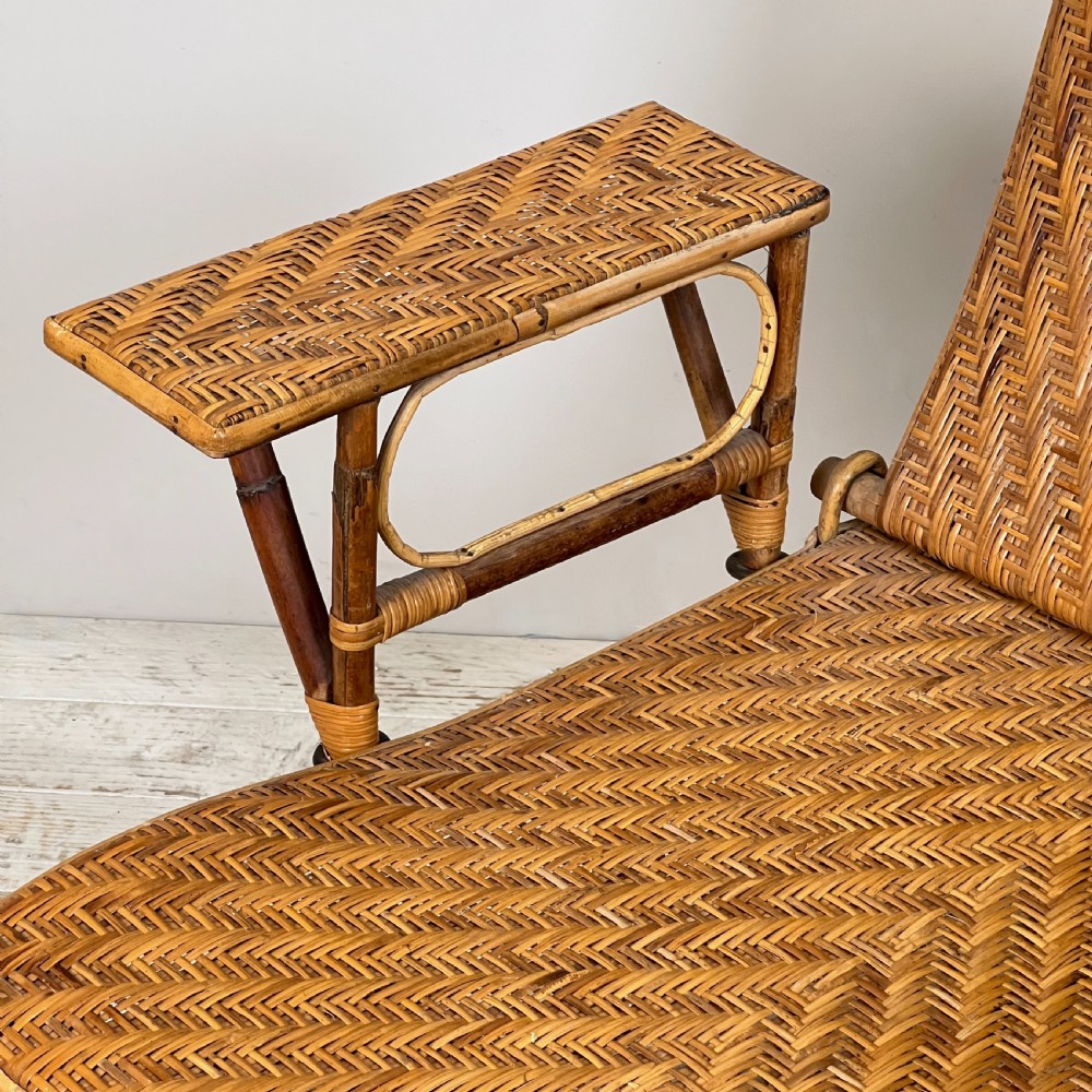 An Art Deco  French Caned Bamboo Steamer Chair  View VIII