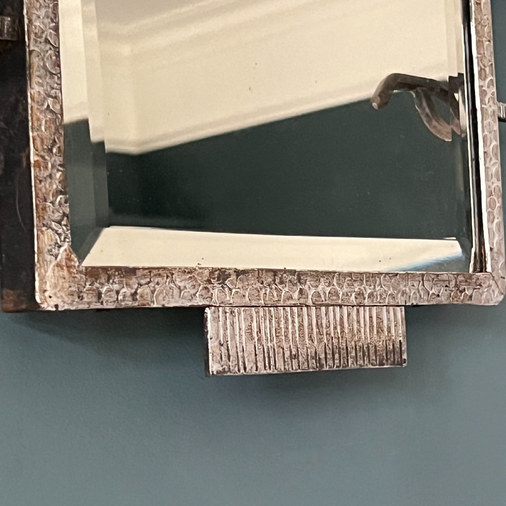 Art Deco Wrought Iron Coat And Luggage Rack Mirror View V
