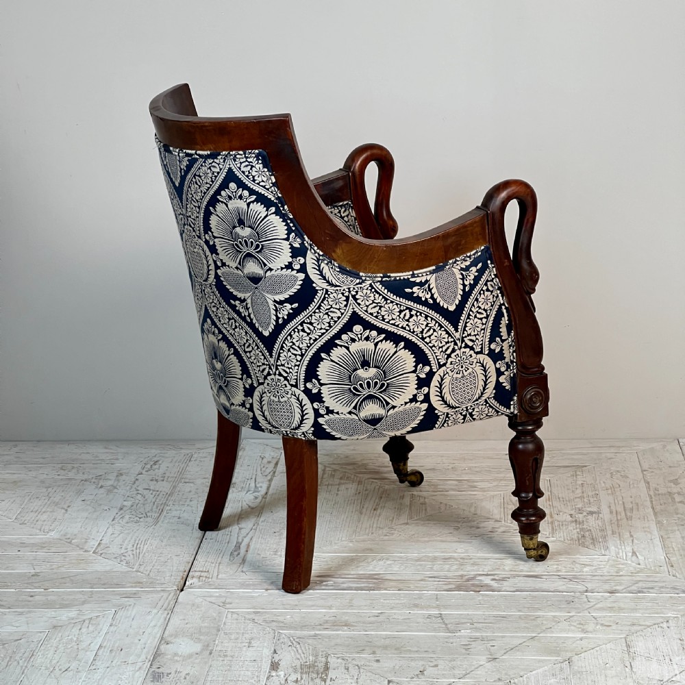 A William IV Mahogany Swan Neck Armchair View III