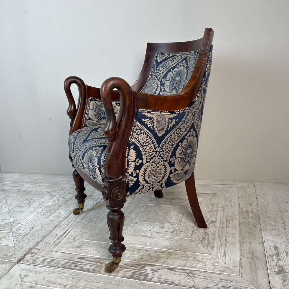 A William IV Mahogany Swan Neck Armchair View IV