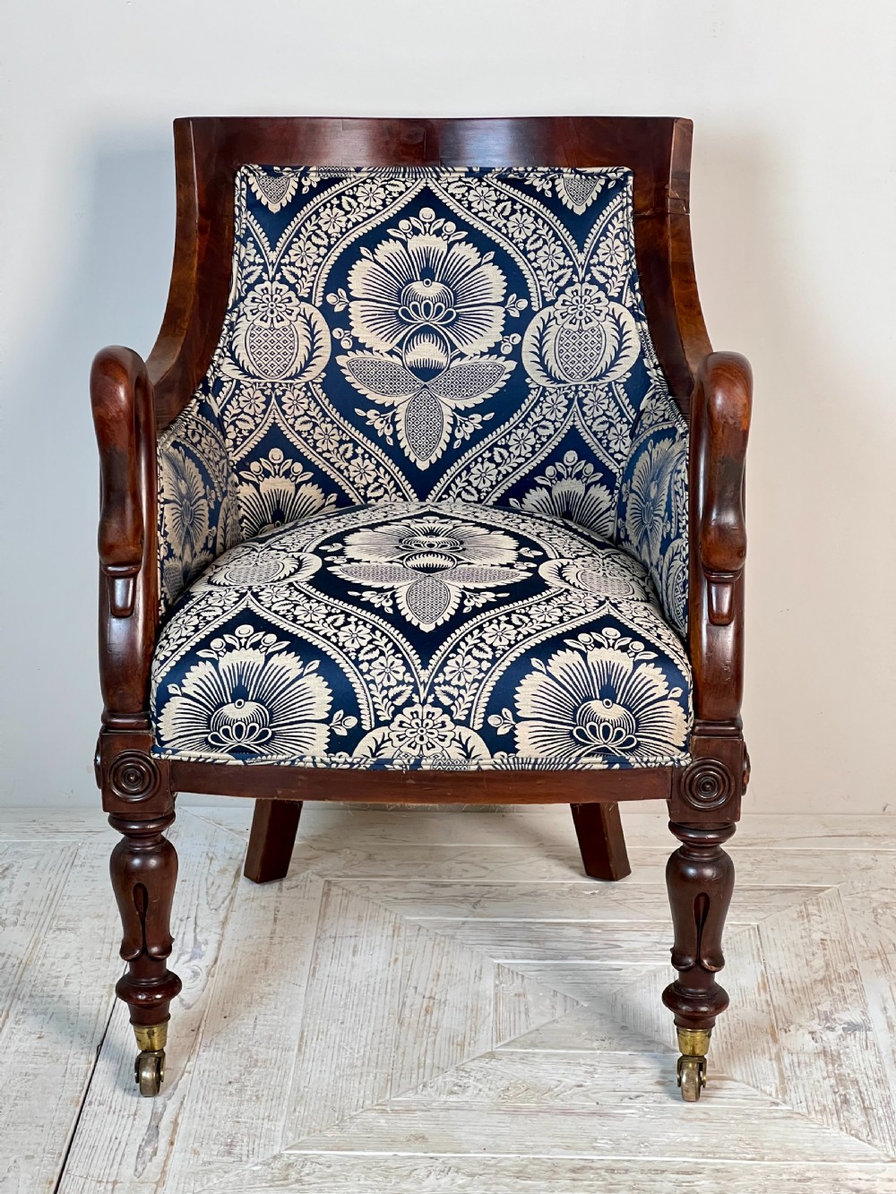 A William IV Mahogany Swan Neck Armchair View VII
